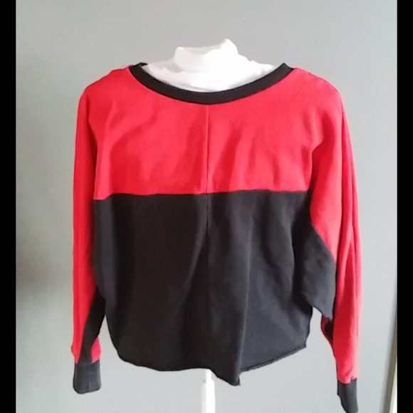 Justice "Fearless" Red and Black Large Girls Shirt - Picture 2 of 4